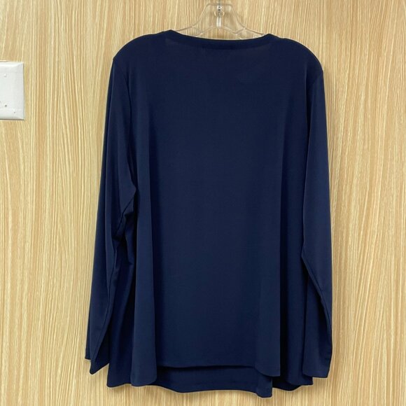 Susan Graver navy top size XL - Picture 3 of 4
